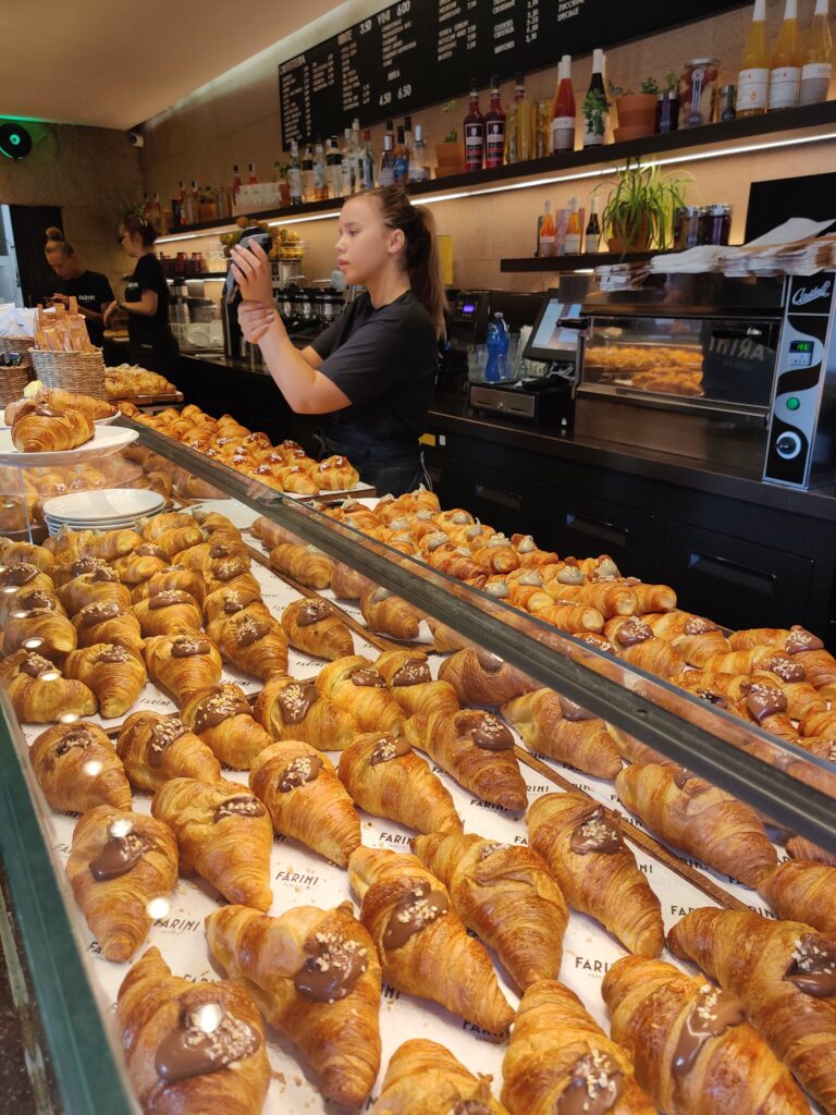 Corssiants and Coffee at hidden gem cafe in Venice