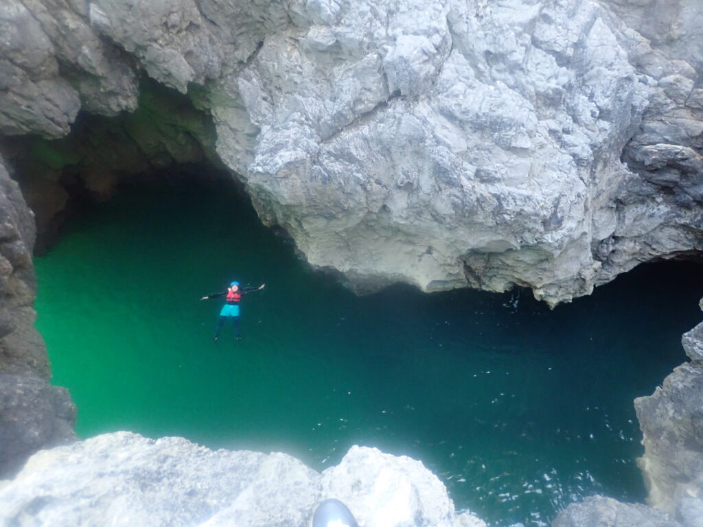 Surreal moment! Amazed by the peacefulness all around us! Coasteering is one of the best adventures to do!