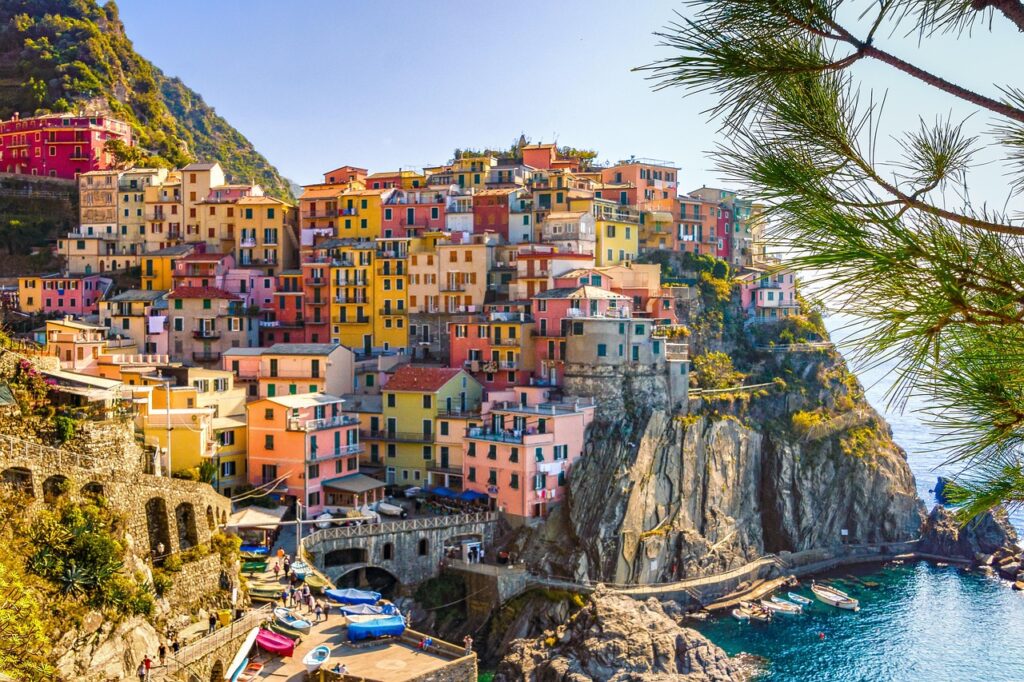 Scenic view of Manarola, the picturesque village often regarded as the most beautiful in Cinque Terre, Italy.