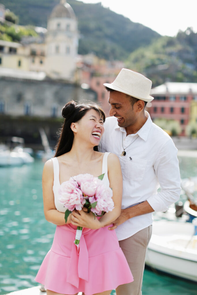 best couple photoshoot spots in Vernazza, Italy